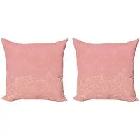 Abakuhaus Kussenhoes Set – Wilde Natuur – 40x40 cm – Koraal Perzik