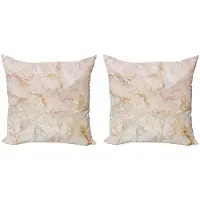 Abakuhaus Kussenhoes Set 45x45 cm – Dubbelzijdige marmerprint
