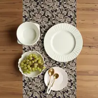 Abakuhaus Tarn-tafelloper – Spots Warme Taupe Sepia – 40x225 cm