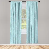 Abakuhaus Gordijnen – 2-panelen 75 x 225 cm – Golven – Babyblauw/Wit