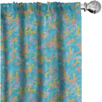 Abakuhaus Abstracte gordijnen – 2-delige set 75x245 cm – zeeblauw multicolor
