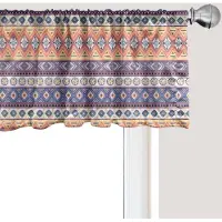 Abakuhaus Azteekse raamvalletje, gordijnvalletje voor keuken en slaapkamer met tunnelzoom, 137 cm x 30 cm, veelkleurig