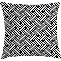 Abakuhaus Kussenhoes 40x40 cm – Zwart-Wijn Strepen – Dubbelzijdig bedrukt – Rits