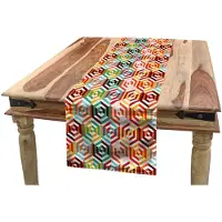 Abakuhaus Geometrische Tafelloper – 40×300 cm – Mosterdoranje