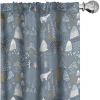 Abakuhaus bos gordijnen – 2x75x175 cm – microvezel, halfverduisterend