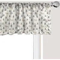 Abakuhaus Bosraamvalletje, gordijnvalletje voor keuken en slaapkamer met tunnelzoom, 137 cm x 30 cm, gebroken wit licht Reseda groen