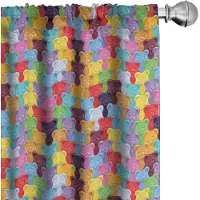 Abakuhaus – Kleurrijke gordijnpanelen 2-delige set 75x175 cm – microvezel, semi-verduisterend, multikleurig