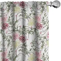 Abakuhaus Bloemen Gordijnen – 2×75×175 cm – Microvezel – Wit/Multicolor
