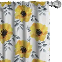 Abakuhaus Gordijnen – 2-delige set 75x245 cm – microvezel, klaproosbloemen