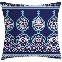 Abakuhaus Kussenhoes – Beidzijdig bedrukt – 50x50 cm – Teal Royal Blue, rits