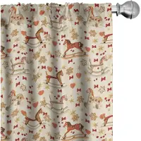 Abakuhaus Voorhangen – 2x75x245 cm – Meerkleurig – Kerstthema Speelgoed