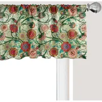 Abakuhaus Bloemenpatroon Raamvalletje, Gordijnvalletje voor Keuken en Slaapkamer met Tunnelzoom, 137 cm x 45 cm, Multicolor