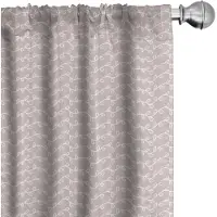 Abakuhaus Gordijnen – Monochrome bladeren – 2x75x245 cm – Licht zalmroze
