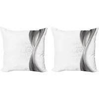 Abakuhaus Kussenhoes 45x45 cm – Decoratief Kussen – Dubbelzijdige afdruk, Grijs/Wit