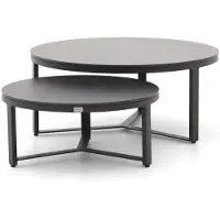Bellagio + 15% kassakorting | Ficarolo lounge tuintafelset ø85cm(h:35cm)/ø65cm (h:30cm)