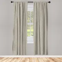 Abakuhaus Italiaanse gordijnen – Bloemen-Retro – 2-delige paneelset 75x245 cm – Tan
