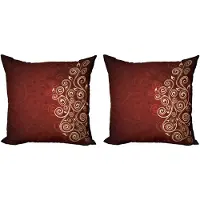 Abakuhaus Decor kussenhoes – 2x50x50 cm crème robijn, dubbelzijdig, digitaal bedrukt
