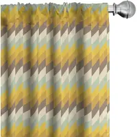 Abakuhaus Geometrische gordijnen – 2-delige set – 75 x 225 cm – microvezel – meerkleurig