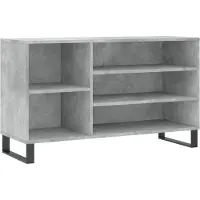 vidaXL Schoenenkast 102x36x60 cm bewerkt hout betongrijs