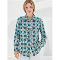 Big Dart Gestreepte Lange Mouwen Shirt