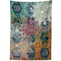 Abakuhaus tafellaken – Mandala & pauwenveren 140 x 170 cm – Veelkleurig