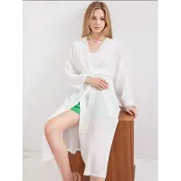 Big Dart Midi Pompom Sjaalkraag Kimono