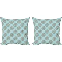 Abakuhaus Dahlie-Blume Kussenhoezen – Set van 2x40x40 cm – Dubbelzijdig bedrukt – Met rits – Multicolor