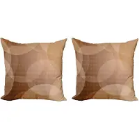 Abakuhaus Kussenhoes Set – 2x45x45 cm – Dubbelzijdig Print – Tan Bruin Wit