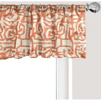 Abakuhaus Tribal Raamvalletje, Gordijnvalletje voor keuken en slaapkamer met tunnelzoom, 137 cm x 30 cm, Verbrande Sienna Ivoor