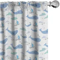 Abakuhaus Wal Gordijnen – 2x75x175 cm – Zeeleven – Mikrofaser