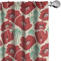 Abakuhaus Mohn Gordijnen – 2x75x175 cm – mintgroen en beige