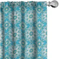 Abakuhaus – Abstracte gordijnenset – Gordijnen – 2x75x175 cm – hemelsblauw, microvezel