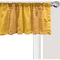 Abakuhaus Abstracte raamvalance, gordijnvalance voor keuken en slaapkamer met tunnelzoom, 137 cm x 45 cm, aardgeel en fuchsia