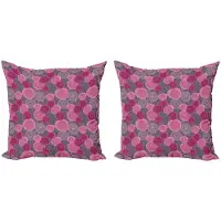 Abakuhaus Kussenhoezen Set 2x45x45 cm – Omkeerbaar patroon – Multicolor