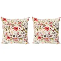 Abakuhaus Kussenhoes – 40x40 cm – Dubbelzijdig bedrukt – Bloemen