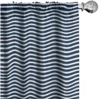 Abakuhaus Blauw-Witte Voorhangen 2x75x175 cm – Microvezel, halfdonker