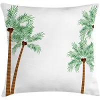 Abakuhaus Aloha Kussenhoes – Dubbelzijdig Bedrukt – 50x50 cm – Wit-Groen