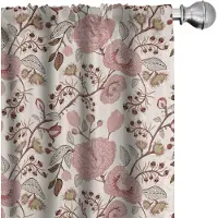 Abakuhaus Gordijnen – 2x75x225 cm – Mikrofaser – Eierschaal Zalm
