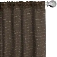 Abakuhaus Bruine gordijnen – 2-delige set 75x245 cm – donkerbruin crème