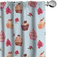 Abakuhaus Cupcake gordijnen – 2x75x175 cm – microvezel veelkleurig