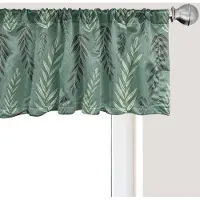 Abakuhaus Gordijnvalletje in gedempte kleuren, gordijnvalletje voor keuken en slaapkamer met tunnelzoom, 137 cm x 45 cm, lauriergroen lichtgroen