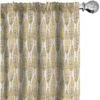 Abakuhaus Veer gordijnen – 2x75x245 cm – Geometrisch – Amber Marigold & Wit