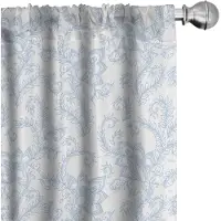 Abakuhaus – 2x75x225 cm – Microfaser gordijnen Blassblauw/Wit bloemen