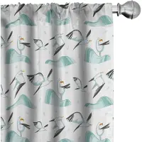 Abakuhaus Vogelgordijnen – 2x75x175 cm – Microvezel – Teal Olijfgroen