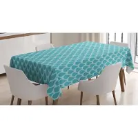 Abakuhaus Blauw Tafelkleed – Rechthoekig 140x200 cm – Wasbaar, Luxe satijn