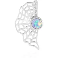 Cavill - Zilveren Hanger 925 Sterling Rhodium - Welo Opaal 0,54 ct Rond - Monosono Moderne Kleurrijke Edelsteen