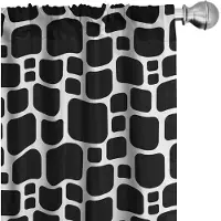 Abakuhaus Geometrische Squircles – 2x Voorhangen 75×245 cm – Antraciet/Wit