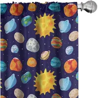 Abakuhaus – Ruimte gordijnen 2x75x245 cm – Indigo en Multicolor – Digitaal bedrukt