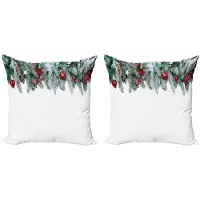Abakuhaus Kussenhoes Set – 2x 45x45 cm – Dubbelzijdig, Groen/Rood