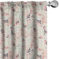 Abakuhaus Stammes Gordijnset – 2x75x175 cm – Mikrofaser – Halfschaduw – Grijs Geel